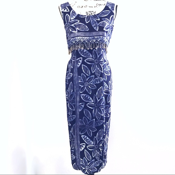 Just Choon Dresses & Skirts - Just Choon Sleeveless Beaded Floral Print Sundress